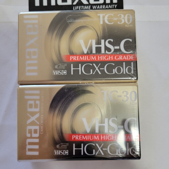 MAXELL HGX Gold  TC-30 Package of 2 Camcorder Tape - Picture 2 of 3
